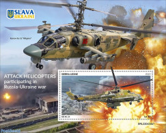 Sierra Leone 2022 Attack Helicopters, Mint NH, History - Transport - Militarism - Helicopters - Aircraft & Aviation - Militares