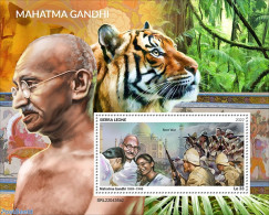 Sierra Leone 2022 Mahatma Gandhi, Mint NH, History - Nature - Gandhi - Militarism - Cat Family - Mahatma Gandhi