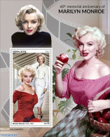 Sierra Leone 2022 60th Memorial Anniversary Of Marilyn Monroe, Mint NH, Performance Art - Marilyn Monroe - Movie Stars - Attori