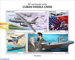 Sierra Leone 2022 60 Years Since The Cuban Missile Crisis, Mint NH, History - Transport - Militarism - Aircraft & Avia.. - Militaria