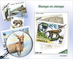 Sierra Leone 2022 Stamps On Stamps, Mint NH, Nature - Animals (others & Mixed) - Monkeys - World Wildlife Fund (WWF) -.. - Briefmarken Auf Briefmarken