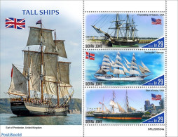 Sierra Leone 2022 Tall Ships , Mint NH, History - Transport - Flags - Ships And Boats - Barche