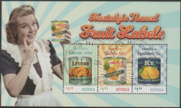 AUSTRALIA - USED 2024 $3.60 Nostalgic Tinned Fruit Labels Souvenir Sheet - Oblitérés