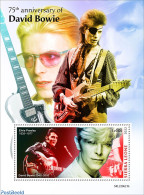 Sierra Leone 2022 75th Anniversary Of David Bowie, Mint NH, Performance Art - Music - Musical Instruments - Musica
