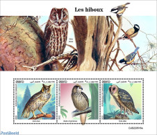 Djibouti 2022 Owls, Mint NH, Nature - Birds - Birds Of Prey - Owls - Dschibuti (1977-...)