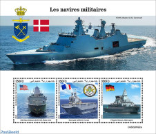 Djibouti 2022 Military Ships, Mint NH, History - Transport - Flags - Militarism - Ships And Boats - Militares