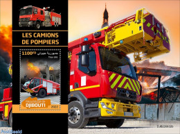 Djibouti 2022 Fire Engines, Mint NH, Transport - Automobiles - Fire Fighters & Prevention - Autos