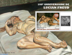 Central Africa 2022 100th Anniversary Of Lucian Freud, Mint NH, Art - Nude Paintings - Paintings - Zentralafrik. Republik