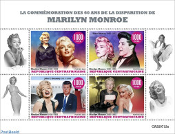 Central Africa 2022 60th Memorial Anniversary Of Marilyn Monroe, Mint NH, History - Performance Art - American Preside.. - Elvis Presley