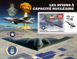 Central Africa 2022 Nuclear Capable Aircraft, Mint NH, History - Transport - Militarism - Aircraft & Aviation - Militares