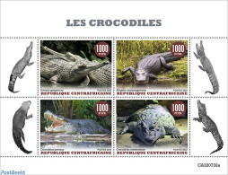 Central Africa 2022 Crocodiles, Mint NH, Nature - Crocodiles - Centrafricaine (République)