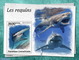 Central Africa 2022 Sharks, Mint NH, Nature - Sharks - Centraal-Afrikaanse Republiek