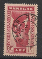 SENEGAL - 1938 - N°YT. 147 - Sénégalaise 1f Carmin - Oblitéré / Used - Oblitérés