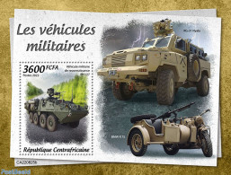 Central Africa 2022 Military Vehicles, Mint NH, History - Transport - Militarism - Militares