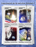 Central Africa 2022 Artemis I, Mint NH, History - Transport - Flags - Space Exploration - Central African Republic