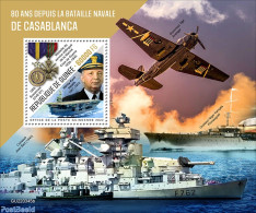 Guinea, Republic 2022 80 Years Since The Battle Of Casablanca, Mint NH, History - Transport - World War II - Aircraft .. - Guerre Mondiale (Seconde)