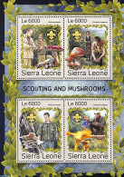 Sierra Leone 2016 Scouting And Mushrooms, Mint NH, Nature - Sport - Mushrooms - Scouting - Champignons