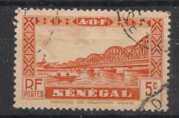 SENEGAL - 1935 - N°YT. 117 - Pont Faidherbe 5c Vermillon - Oblitéré / Used - Oblitérés