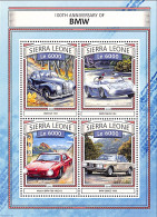 Sierra Leone 2016 100th Anniversary Of BMW, Mint NH, Transport - Automobiles - Cars