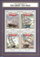 Sierra Leone 2016 150th Anniversary Of The Great Tea Race, Mint NH, Transport - Ships And Boats - Barcos
