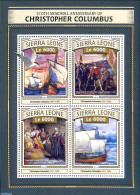 Sierra Leone 2016 510th Memorial Anniversary Of Christopher Columbus, Mint NH, History - Nature - Transport - Explorer.. - Explorers