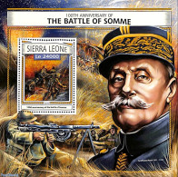 Sierra Leone 2016 100th Anniversary Of The Battle Of Somme, Mint NH, History - Various - Militarism - Weapons - World .. - Militares