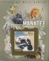 Sierra Leone 2015 Manatees, Mint NH, Nature - Bats - Butterflies - Cat Family - Monkeys - Owls - Prehistoric Animals -.. - Preistorici