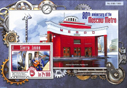 Sierra Leone 2015 80th Anniversary Of The Moscow Metro, Mint NH, Performance Art - Transport - Musical Instruments - R.. - Muziek