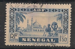 SENEGAL - 1935 - N°YT. 131 - Mosquée De Djourbel 1f50 Bleu - Oblitéré / Used - Usados