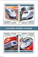 Sierra Leone 2018 Chinese Speed Trains, Mint NH, Transport - Railways - Treni