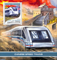 Sierra Leone 2018 Chinese Speed Trains, Mint NH, Transport - Railways - Treinen