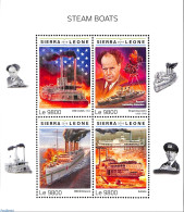 Sierra Leone 2018 Steamboats, Mint NH, Transport - Ships And Boats - Barche