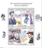 Sierra Leone 2018 70th Memorial Anniversary Of Orville Wright, Mint NH, Transport - Aircraft & Aviation - Aviones