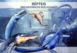 Guinea Bissau 2013 Prehistoric Water Animals, Mint NH, Nature - Prehistoric Animals - Prehistorisch