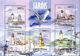 Guinea Bissau 2013 Lighthouses, Mint NH, Nature - Various - Birds - Lighthouses & Safety At Sea - Faros
