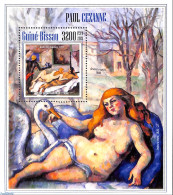 Guinea Bissau 2013 Paul Cezanne, Mint NH, Nature - Art - Nude Paintings - Paintings - Swans - Guinea-Bissau