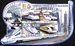 Guinea Bissau 2011 Chinese Speed Trains, Mint NH, Transport - Railways - Treni