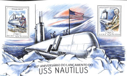 Guinea Bissau 2014 USS Nautilus, Mint NH, History - Transport - Flags - Ships And Boats - Boten