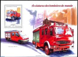 Guinea Bissau 2014 Fire Engines, Mint NH, Transport - Automobiles - Fire Fighters & Prevention - Coches