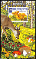 Guinea Bissau 2015 Mushrooms, Mint NH, Nature - Deer - Mushrooms - Hongos