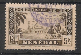 SENEGAL - 1935 - N°YT. 135 - Mosquée De Djourbel 5f Brun-gris - Oblitéré / Used - Used Stamps