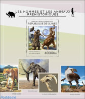 Guinea, Republic 2014 Prehistoric Humans And Animals, Mint NH, Nature - Prehistoric Animals - Prehistory - Preistorici