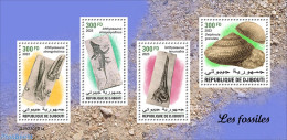 Djibouti 2023 Fossils, Mint NH, Nature - Prehistoric Animals - Shells & Crustaceans - Prehistory - Prehistorics