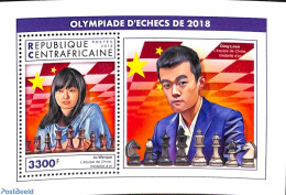 Central Africa 2018 Chess S/s, Mint NH, Sport - Chess - Echecs