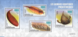 Central Africa 2023 Prehistoric Water Animals, Mint NH, Nature - Prehistoric Animals - Prehistory - Prehistorisch