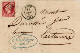 10 Novembre 1860 Lac N°17 Pc 168 Belle Nuance Vive ,Auch Vers Lectoure - 1849-1876: Période Classique