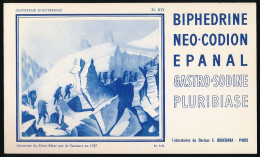 Buvard 21 X 12,5 Laboratoires BOUCHARA Alpinisme D'autrefois Pl. XVI Ascension Du Mont-Blanc Par De Saussure En 1787 - Drogerie & Apotheke