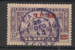 SENEGAL - 1944 - N°YT. 190 - Mosquée 1f50 Sur 65c Violet - Oblitéré / Used - Oblitérés