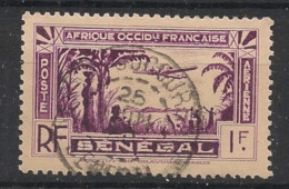 SENEGAL - 1935 - Poste Aérienne PA N°YT. 3 - Avion 1f Lilas - Oblitéré / Used - Used Stamps