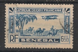 SENEGAL - 1935 - Poste Aérienne PA N°YT. 9 - Avion 6f50 Bleu - Oblitéré / Used - Oblitérés